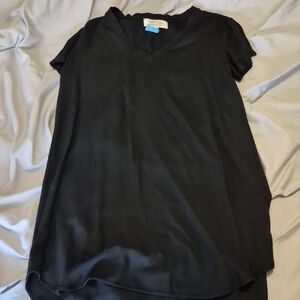 Cloth & Stone Black Short Sleeve V-Neck Dress Size Medium